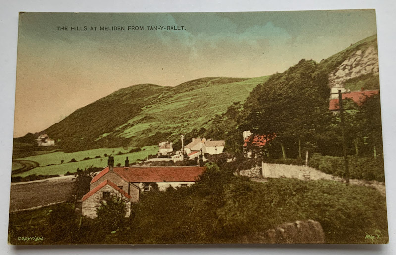 Early 1900s photo postcard The hills at Meliden Maroma Tan-Y- Rallt wakes
